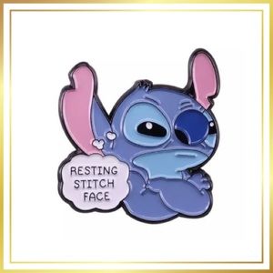 ❗️PRICE IS FIRM❗️STITCH Enamel Collectible Pin that Reads: “Resting Stitch Pin”